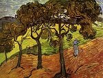 Ван Гог Пейзаж с деревьями и фигурами